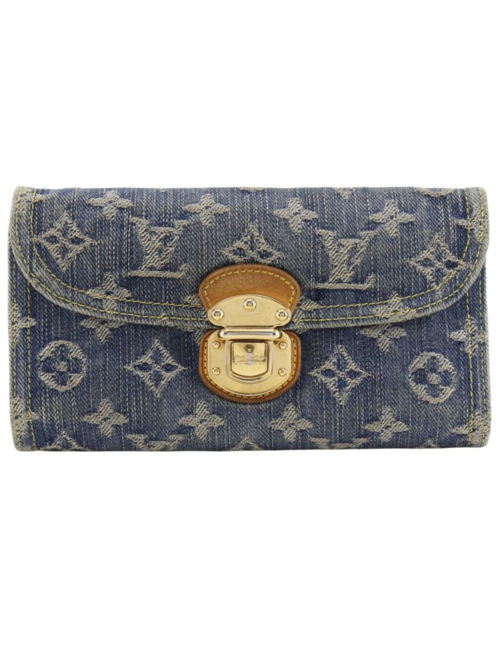 Louis Vuitton Portefeuille Amelia Monogram Denim Blue Wallet